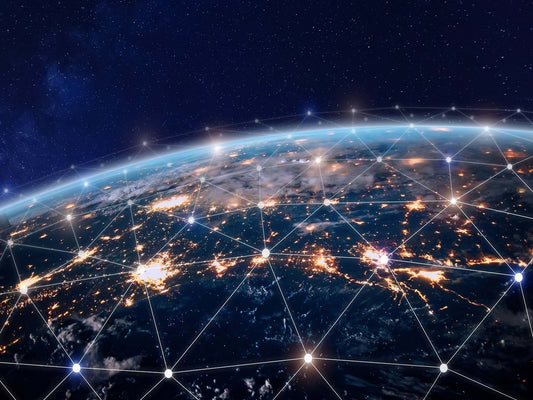 global network depicting online shopping