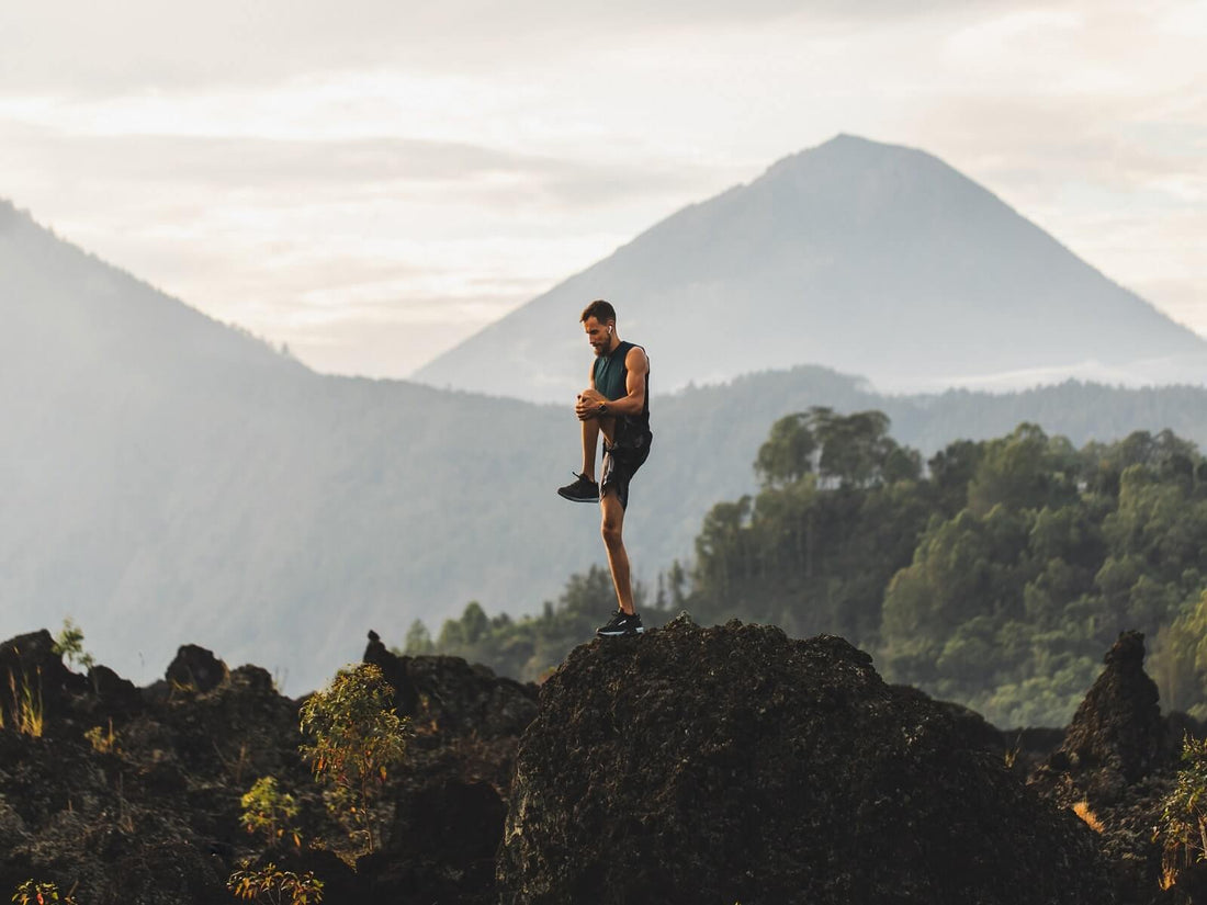 man preparing for a workout