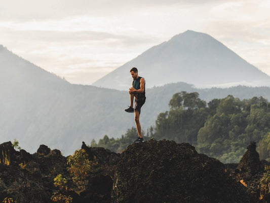 man preparing for a workout